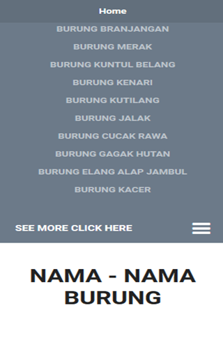 Nama Burung