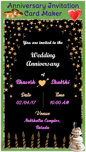 Anniversary Invitation Card Maker