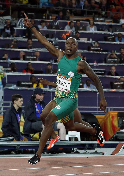 Akani Simbine of South Africa at the Commonwealth Games in the Gold Coast, Australia. File photo.