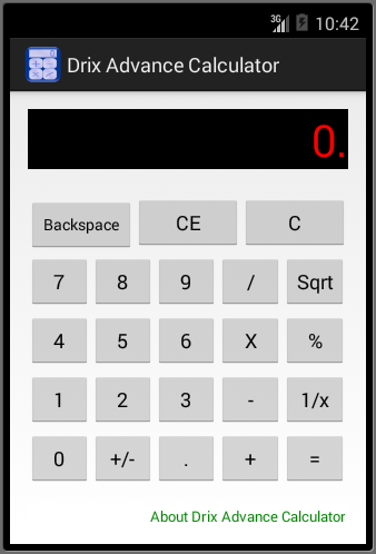 Drix Advance Calculator