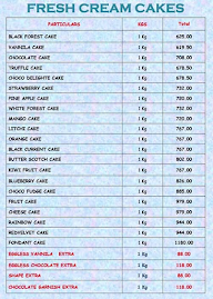 Cake Point menu 1