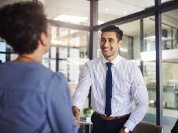 Person smiling at the interview 