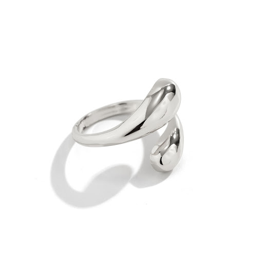Title 22, Exaggerated Smooth Spherical Open Ring Set Enha...