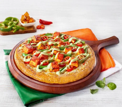 Happy Green Red Yellow Capsicum Pizza