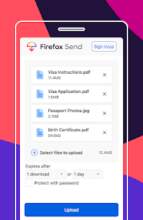 Firefox Send Screenshot