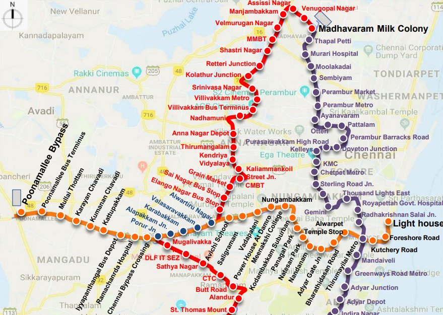 chennai metro map