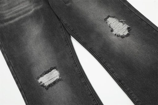 Title 14, Mens Punk Style Ripped Denim Jeans Old Fashion...