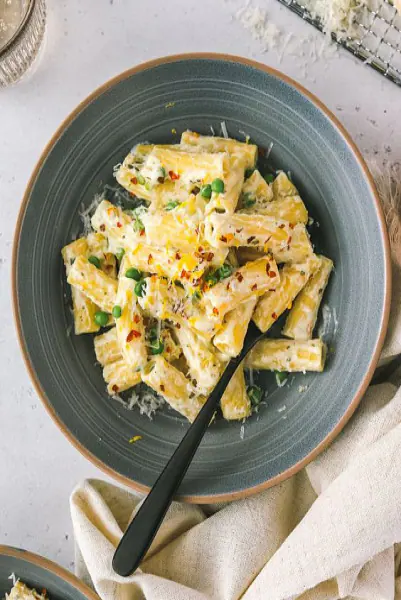 Chicken Alfredo Mushroom Pasta