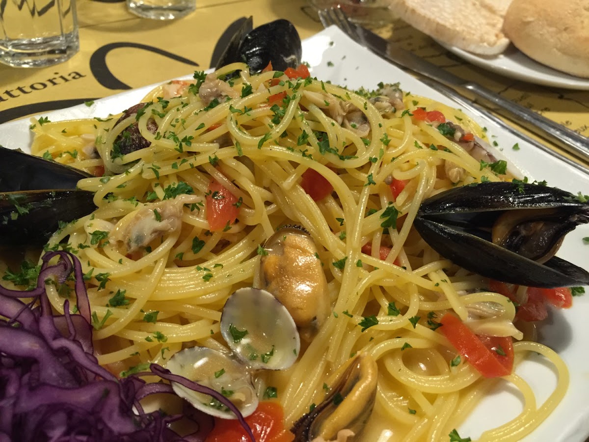 Spaghetti with seafood!