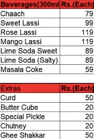 Ghee Shakkar menu 3