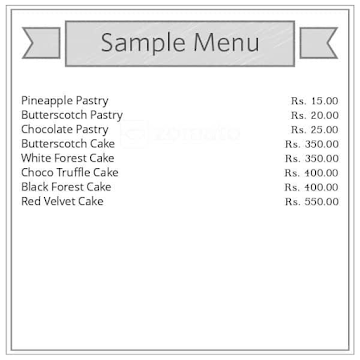 Bangla Pastry Shop menu 