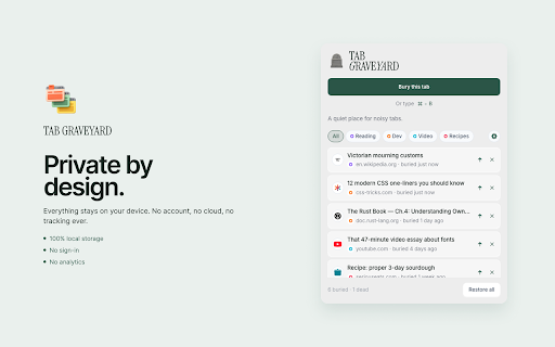 Tab Graveyard screenshot 3