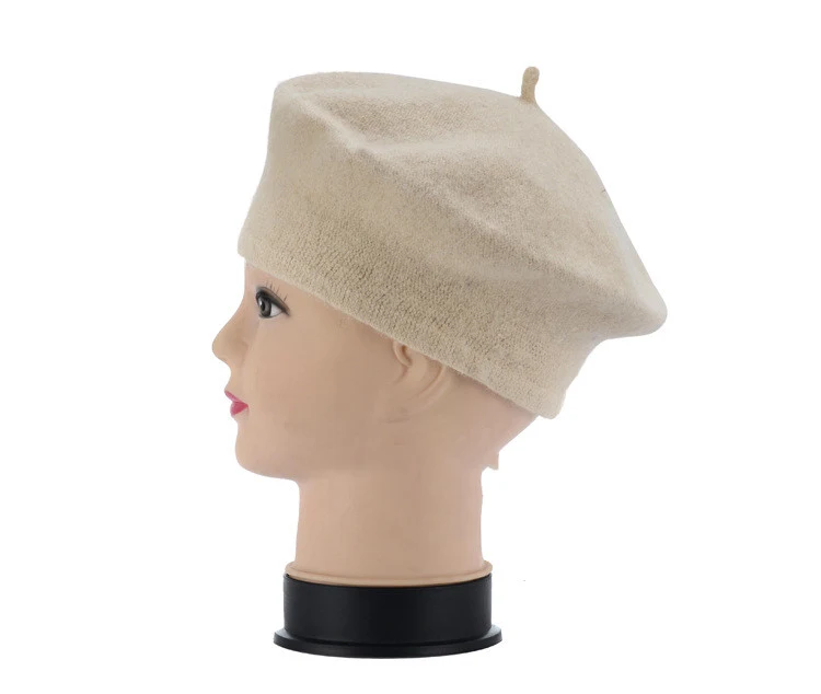 Koreaanse stijl herfst- en winterwollen barethoed voor dames