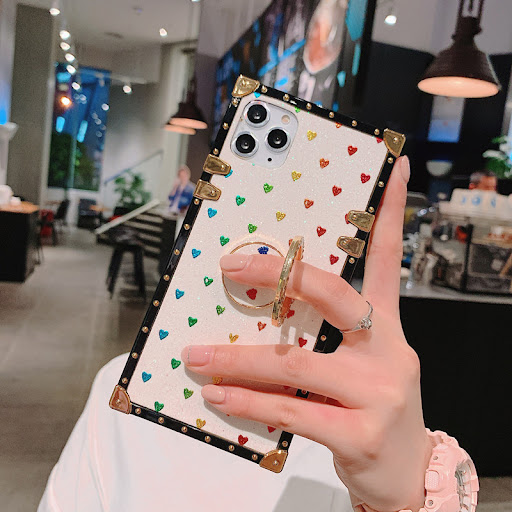 Title 2, Glitter Love Apple XR Stand Protective Cover Co...