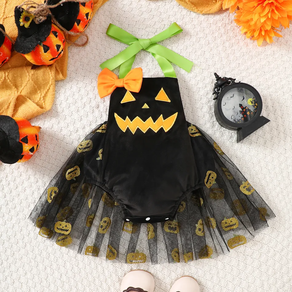 Halloween schattige mesh jumpsuit voor dames Ademend en comfortabel Ideaal voor themafeesten en verkleedpartijen Perfect voor een unieke look