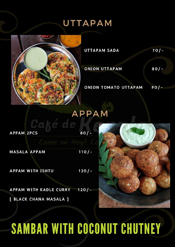 Cafe De Kerala menu 