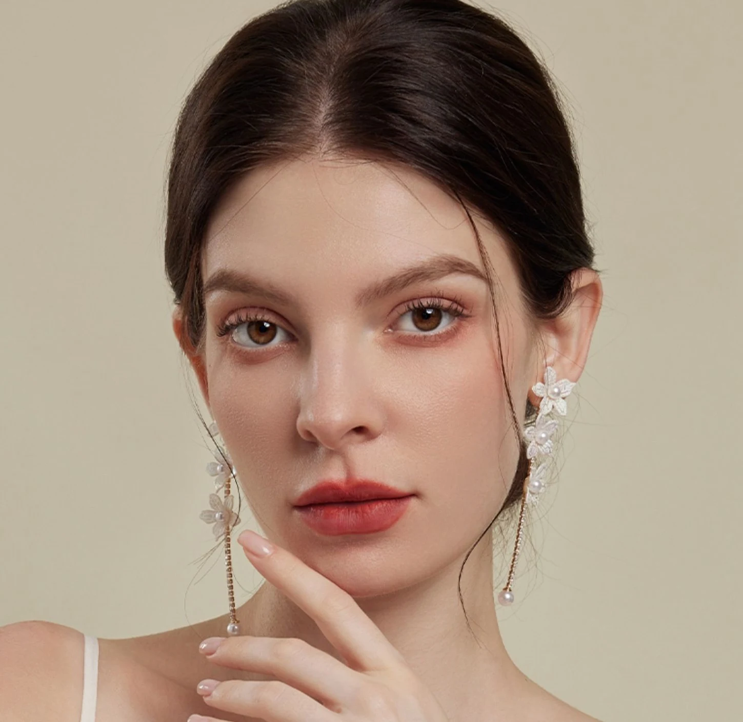 Title 5, White Flower Tassel Earrings Fairy Style for a ...