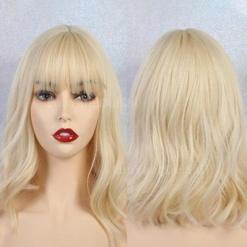 Title 2, Nieuwe Natural Wave Pruik, Kort Krullend Haar, ...