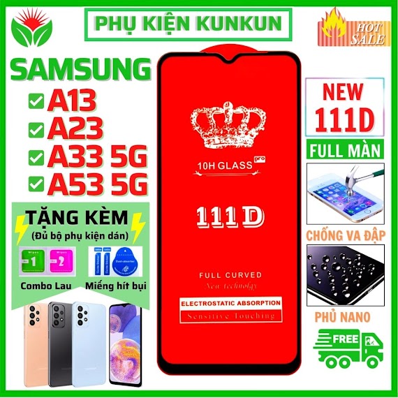 Kính Cường Lực Samsung A13 A23 A33 A53 5G - Miếng Dán Full Màn Hình Neomo - Độ Trong Suốt Cực Cao Cho Điện Thoại.