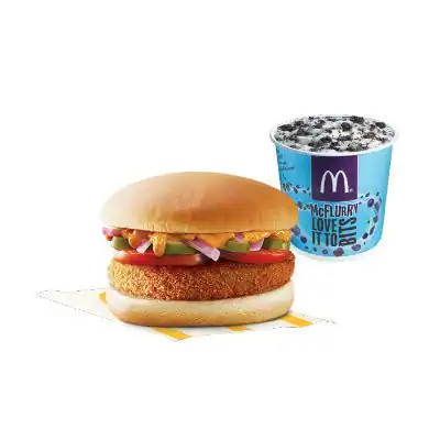 Mexican McAloo Tikki Burger + McFlurry Oreo (S)