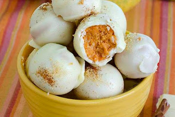 White Chocolate Pumpkin Truffles
