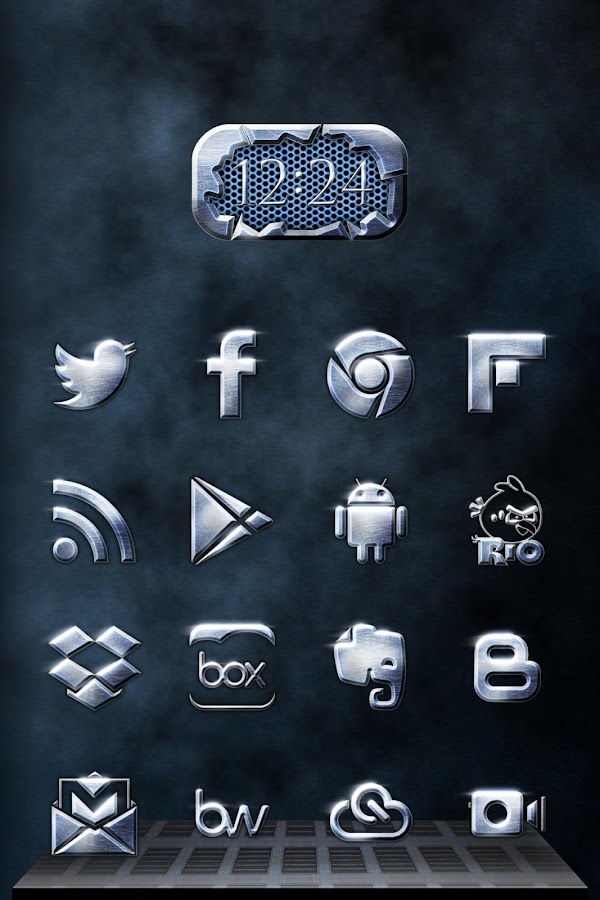 Metallic Icon Pack Theme - screenshot