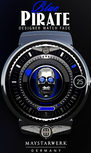 Blue Pirate Watch Face