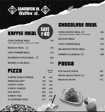 Sandwich Junction menu 