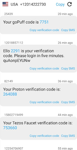 SMS Receive  Virtual Phone Numbers Temp Numbers