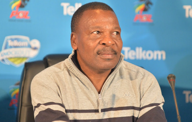 Highlands Park director Sinky Mnisi during the Highlands Park FC press conference at PSL Offices on October 18, 2016 in Johannesburg, South Africa.