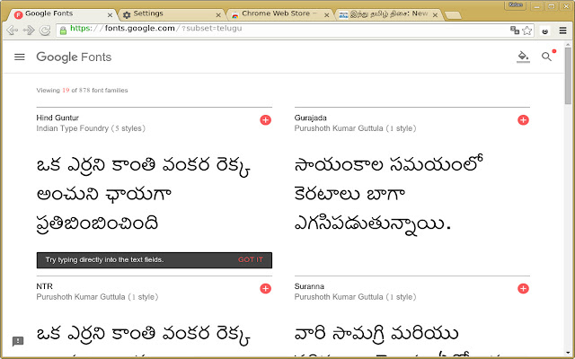 Telugu Font Pack