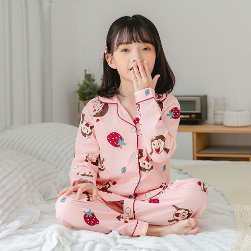 Title 7, Cute Cartoon Boys And Girls Lapel Pajamas Set, ...