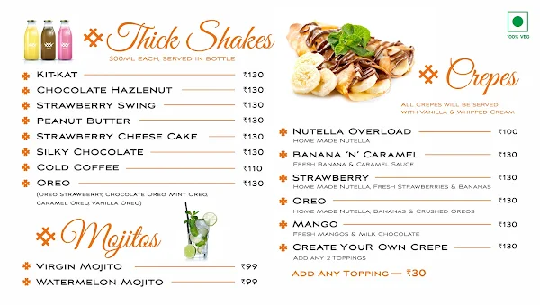 The Waffle Co. menu 