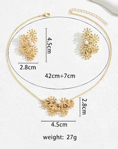 Colar feminino com design de girass - 2