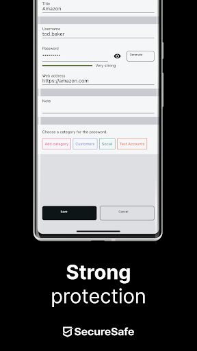 Screenshot SecureSafe Password Manager