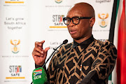 Zizi Kodwa briefing the media on important developments in the sport, arts and culture sector. 