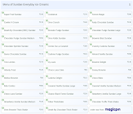 Sundae Everyday Ice Creams menu 1