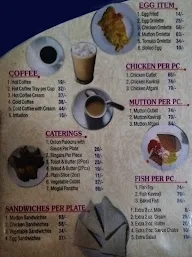 Indian Coffee House menu 1