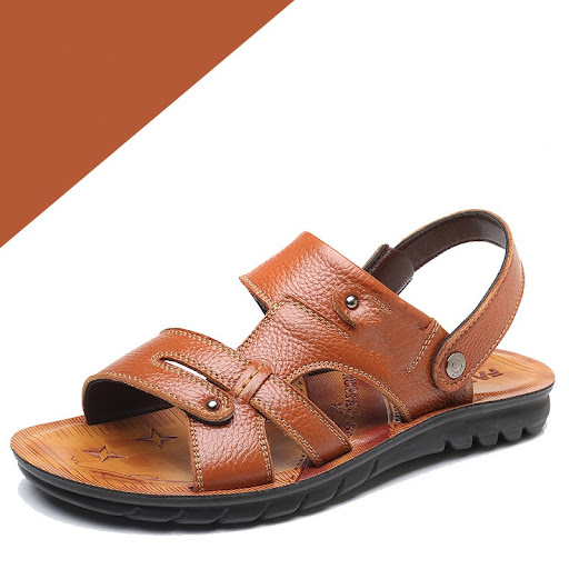 Title 4, Mens Sandals Genuine Leather Anti Slip Dual Pu...