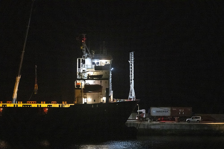 The Russian cargo ship, Lady R, anchored in the Simon’s Town naval base, December 8 2022. Picture: DIE BURGER/JACO MARAIS/GALLO IMAGES