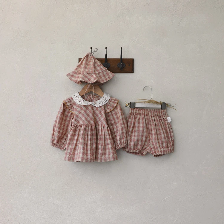 Title 24, Sonbahar Bebek Ekose Giysiler Bebek Gömlek Takı...
