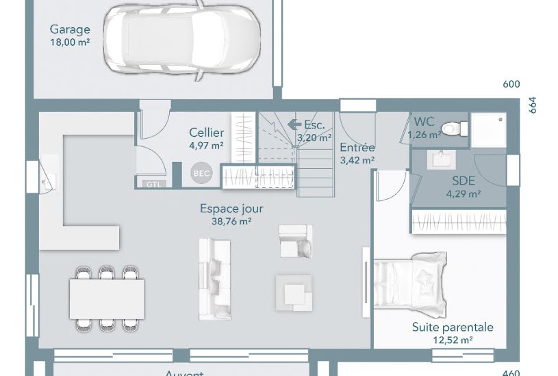  Vente Terrain + Maison - Terrain : 500m² - Maison : 110m² à Les Matelles (34270) 