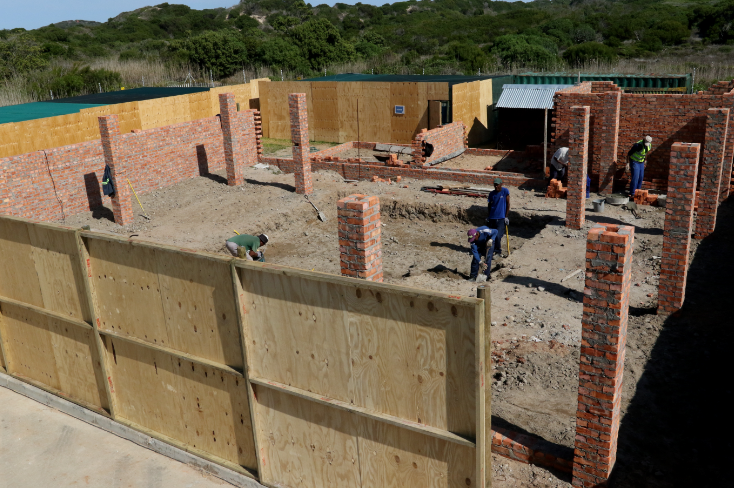 Work has started on the pool at the Southern African Foundation for the Conservation of Coastal Birds centre
