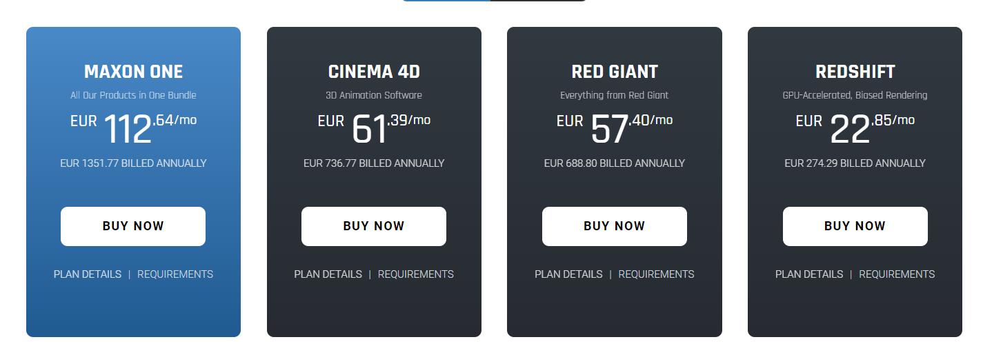 cinema 4d pricing