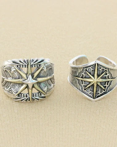 Bague Punk Ray Sun Ray en argent st - 1