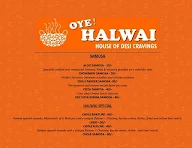 Oye ! Halwai menu 1