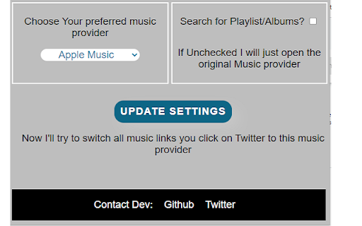 Twitter Music Provider