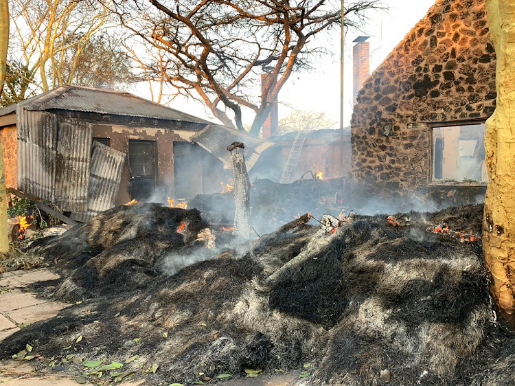 Gwahumbe Game Lodge and Spa in mid-Illovo, KwaZulu-Natal, was destroyed by a wildfire on Sunday.