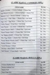 Hotel Labh Mahal menu 2