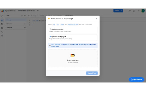 GAS Folder Upload screenshot 1